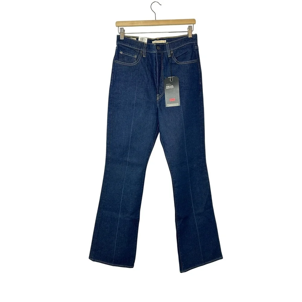 Levi's Premium Ribcage Bootcut Jeans‎ Women 29 X 33 Dark Blue High Rise NWT